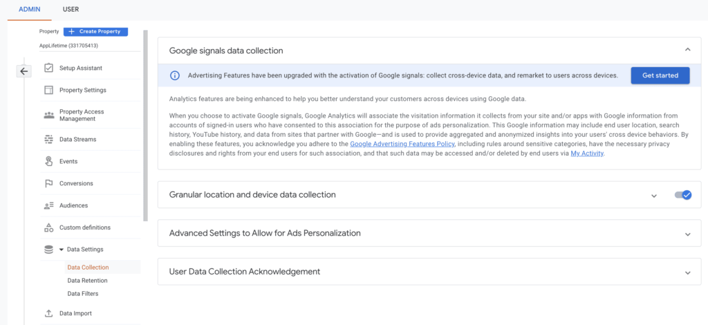 GA4 Data Collection